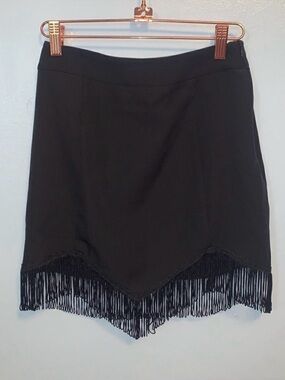 Altar’d State Black Fringe Skirt Small